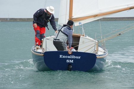 DSC00138 Excalibur is based in Rance river, near saint Malo (SM). See the outboard propeller.
