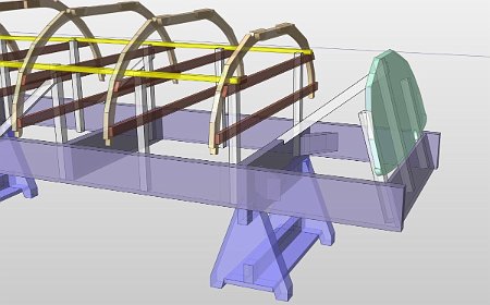 Chantier-05 Fitting the transom